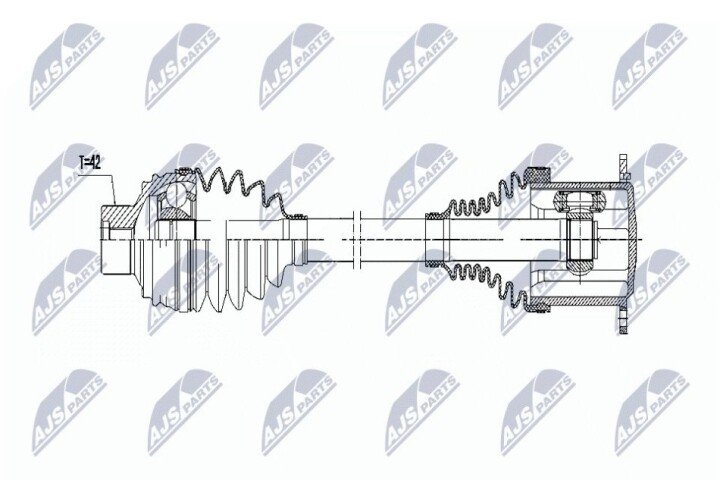 Полуось NTY NPW-AU-009 (фото 1)