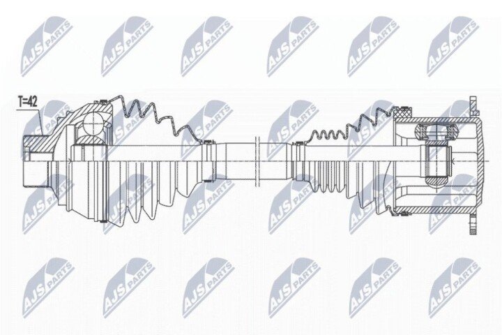 Полуось NTY NPW-AU-036 (фото 1)