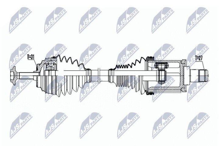 Полуось NTY NPW-BM-049 (фото 1)