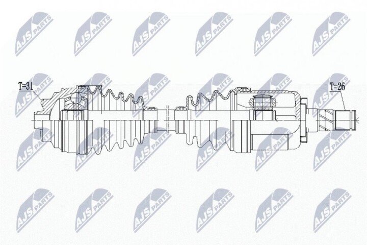 Піввісь NTY NPW-BM-133 (фото 1)