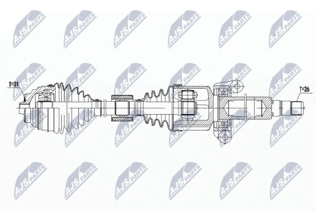 Полуось NTY NPW-BM-141