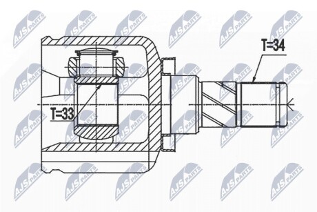 Шарнір рівних кутових швидкостей NTY NPW-BM-144