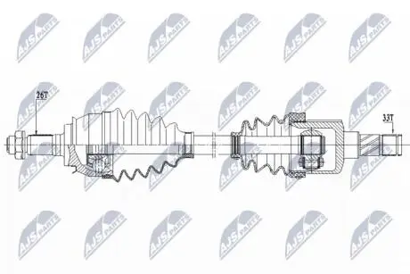ПІВВІСЬ | MINI R56/R57 COOPER, ONE 06-12 /ЛІВ/ NTY NPW-BM-155