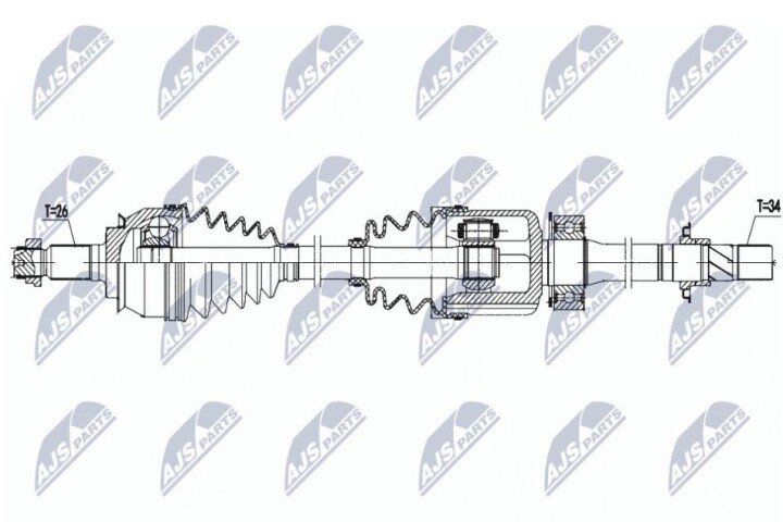 Полуось NTY NPW-BM-156 (фото 1)