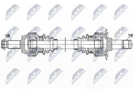 Полуось (задняя) bmw x5 (e70) 09-13 (32x30x809) NTY NPW-BM-162