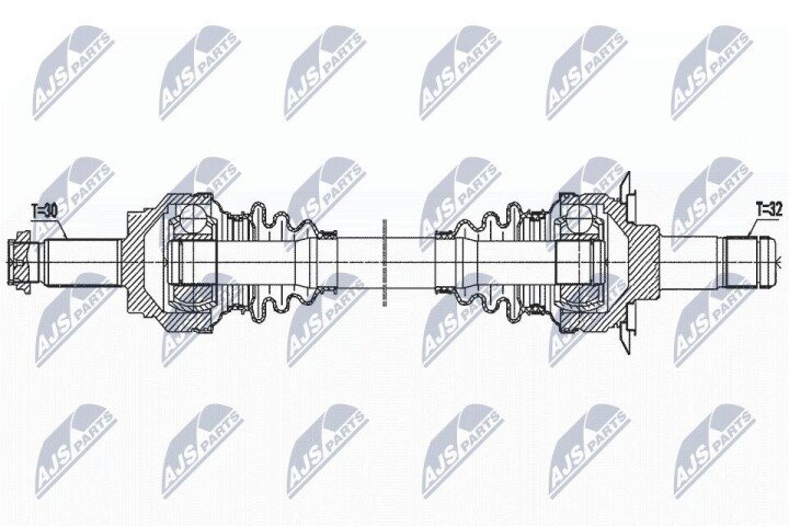 Піввісь (задня) bmw x5 (e70) 09-13 (32x30x809) NTY NPW-BM-162 (фото 1)