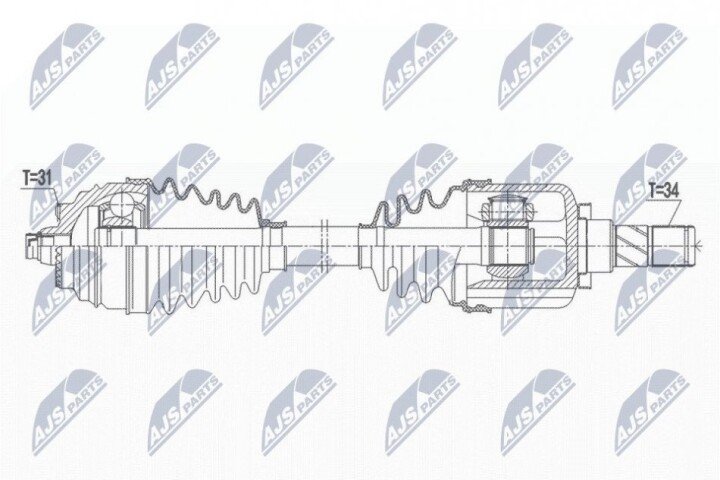 Піввісь NTY NPW-BM-164 (фото 1)