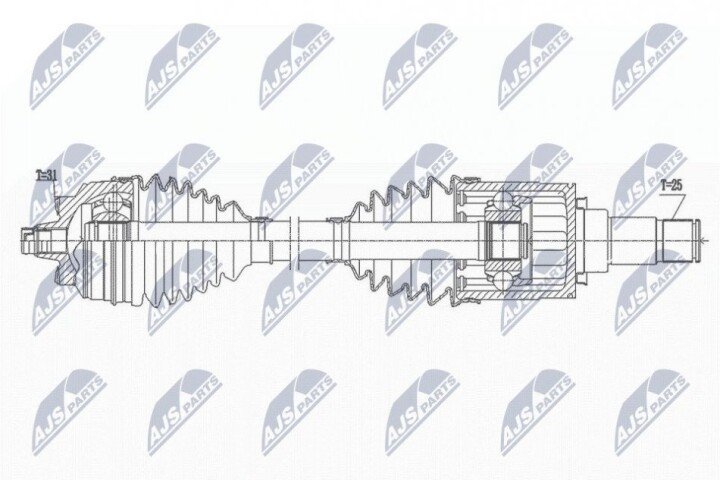 Піввісь NTY NPW-BM-168 (фото 1)