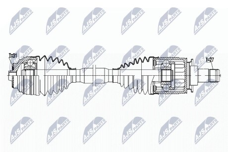 Полуось NTY NPW-BM-182