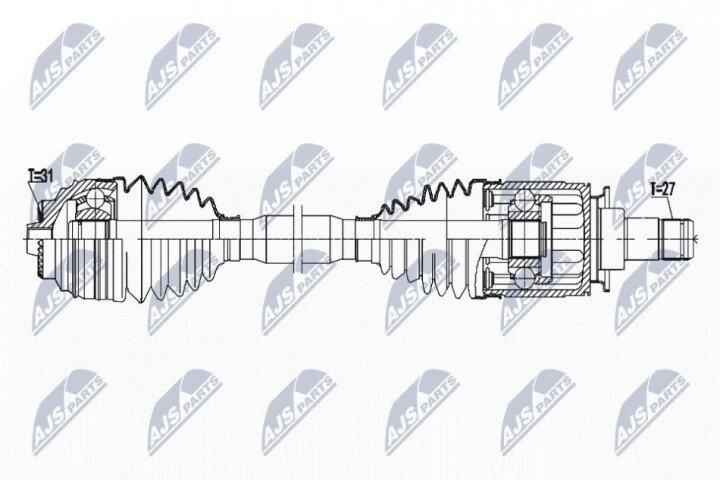 Піввісь NTY NPW-BM-182 (фото 1)