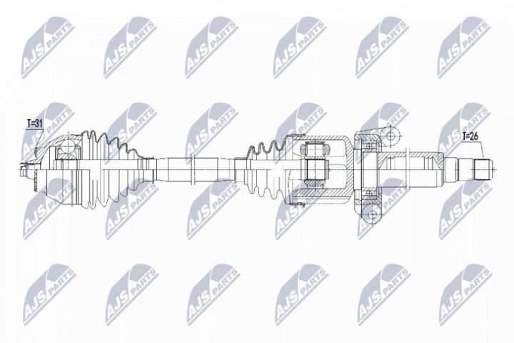 Піввісь NTY NPW-BM-185 (фото 1)