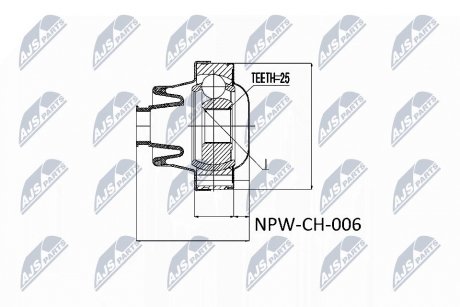 Шарнир равных угловых скоростей NTY NPW-CH-006