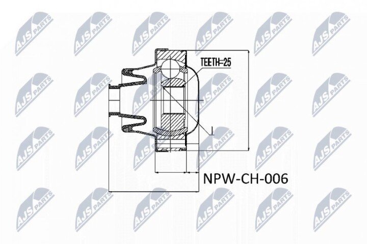 Шарнір рівних кутових швидкостей NTY NPW-CH-006 (фото 1)