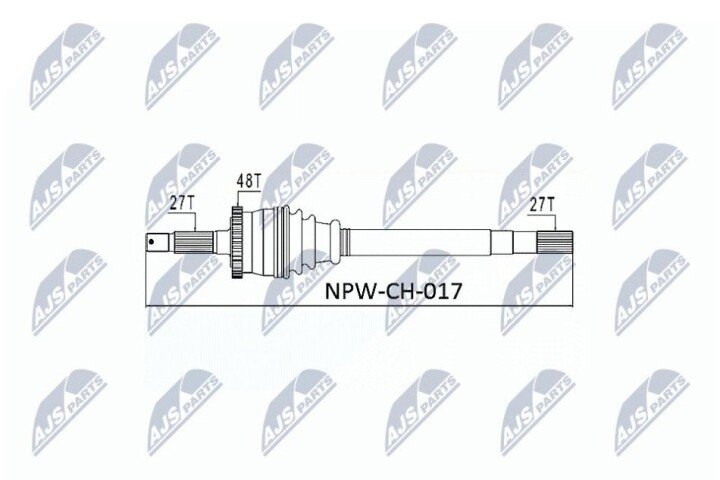 Полуось NTY NPW-CH-017 (фото 1)