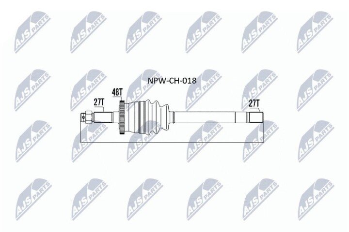 Полуось NTY NPW-CH-018 (фото 1)