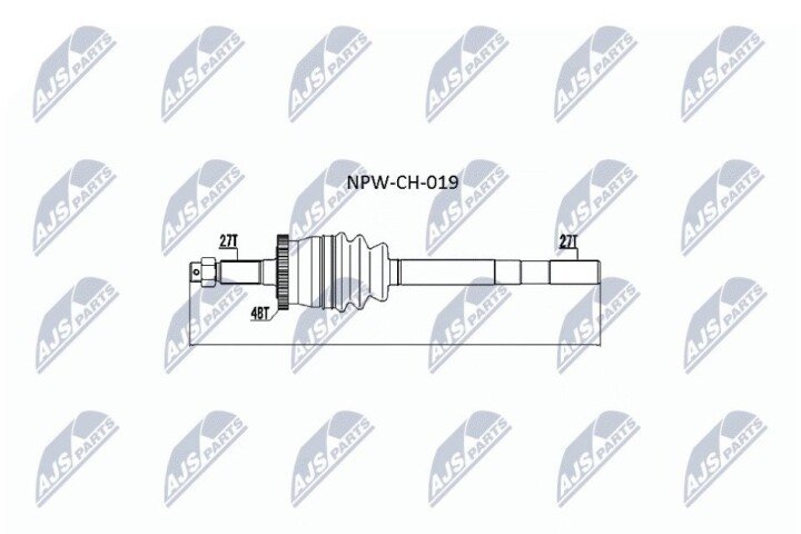 Полуось NTY NPW-CH-019 (фото 1)