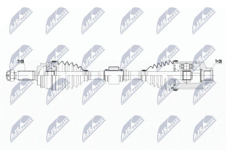 Полуось NTY NPW-CH-058 (фото 1)