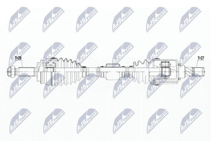 Полуось NTY NPW-CH-062 (фото 1)