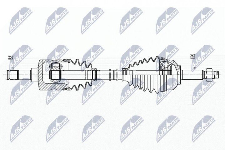 Полуось NTY NPW-CH-104 (фото 1)