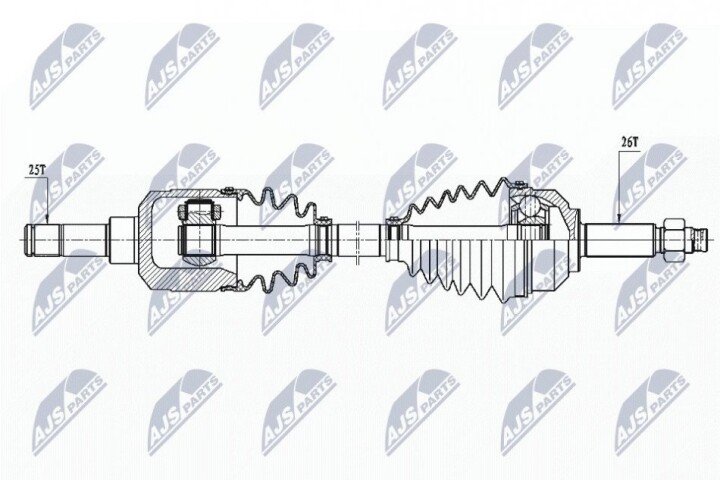 Полуось NTY NPW-CH-106 (фото 1)