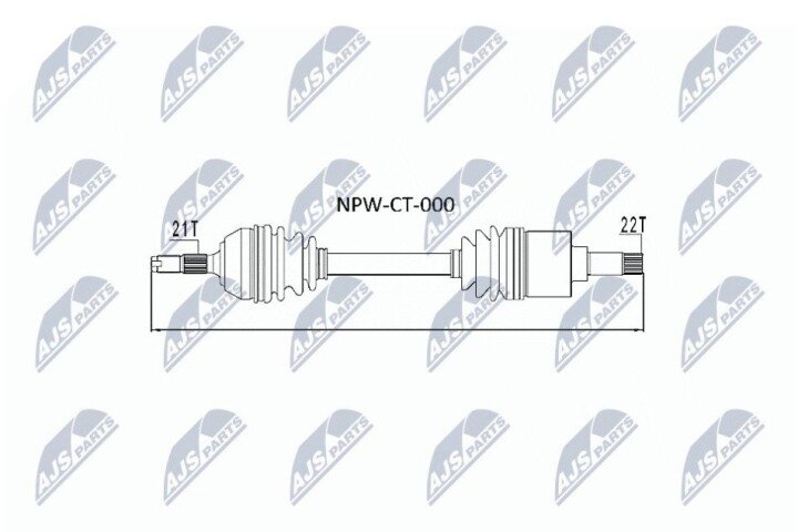 Полуось NTY NPW-CT-000 (фото 1)