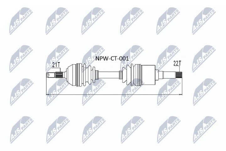 Полуось NTY NPW-CT-001 (фото 1)