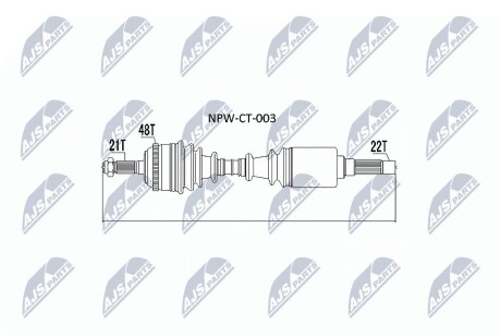 Піввісь NTY NPW-CT-003