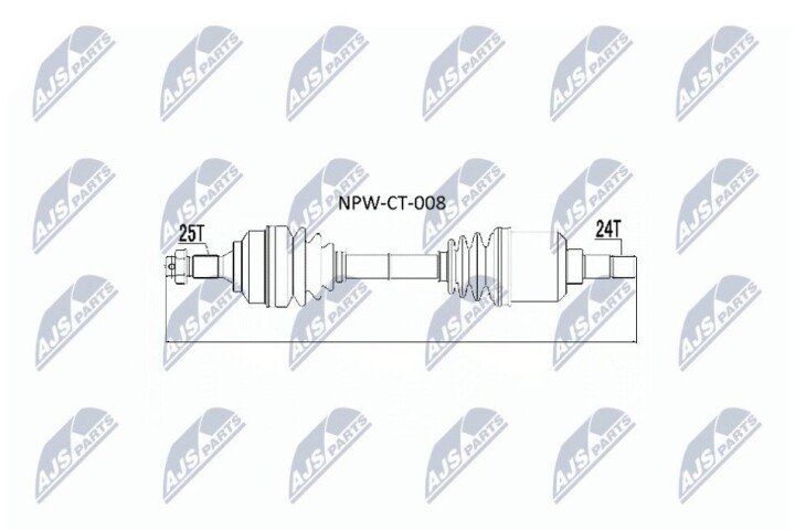 Полуось NTY NPW-CT-008 (фото 1)