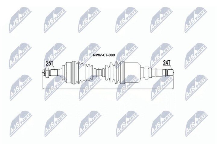 Полуось NTY NPW-CT-009 (фото 1)