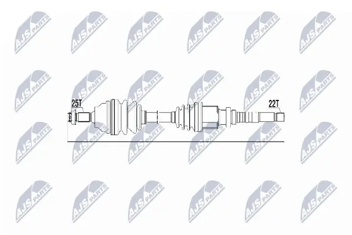 Фото 1 - Полуось NTY NPW-CT-019 Полуось NTY NPW-CT-019 (фото 1)