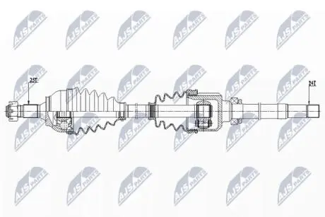 ПІВВІСЬ | CITROEN C3 II/III/C3 PICASSO 1.0VTI,1.2THP,1.4VTI,1,6VTI,1.6HDI 09-, PEUGEOT 207/208/2008 1.2VTI,1.4VTI,1.6VTI,1,4HDI,1.5HDI,1.6HDI 06- /ПРАВ/ NTY NPW-CT-079