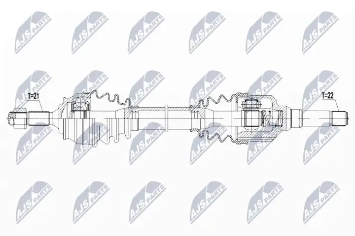 Фото 1 - Полуось NTY NPW-CT-095 Полуось NTY NPW-CT-095 (фото 1)