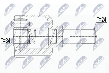 Шарнір рівних кутових швидкостей NTY NPW-CT-110