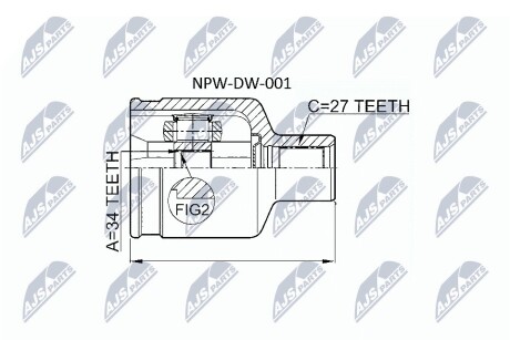 Шарнір рівних кутових швидкостей NTY NPW-DW-001