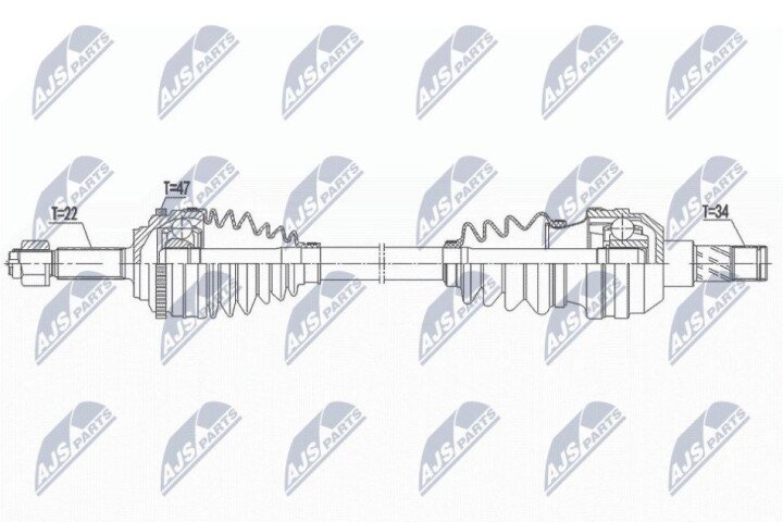 Полуось NTY NPW-DW-039 (фото 1)