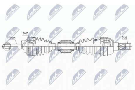 Полуось NTY NPW-DW-041