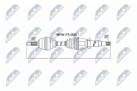 Полуось NTY NPW-FR-006 (фото 1)