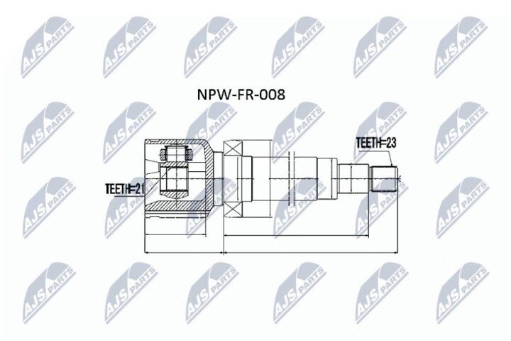 Шарнір рівних кутових швидкостей NTY NPW-FR-008 (фото 1)