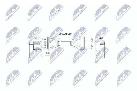 Полуось NTY NPW-FR-011