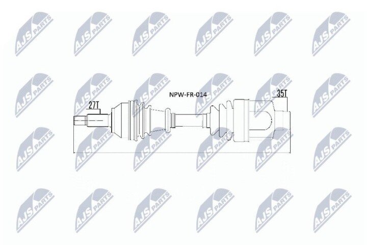 Полуось NTY NPW-FR-014 (фото 1)