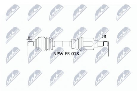 Піввісь NTY NPW-FR-018 (фото 1)
