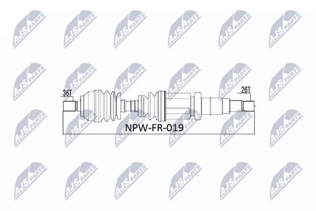 Полуось NTY NPW-FR-019
