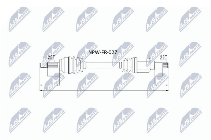 Полуось NTY NPW-FR-027 (фото 1)