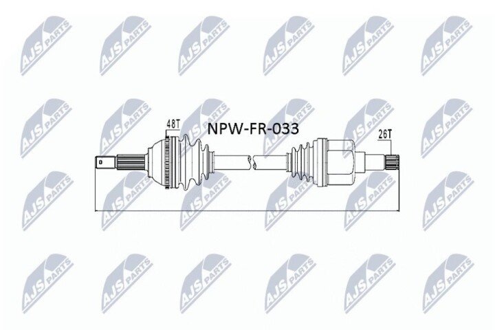 Полуось NTY NPW-FR-033 (фото 1)