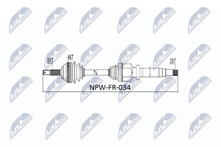 Піввісь NTY NPW-FR-034 (фото 1)