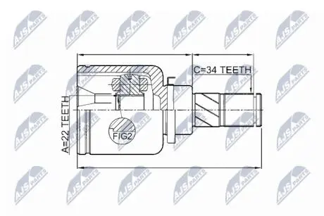 Шарнир равных угловых скоростей NTY NPW-FR-051