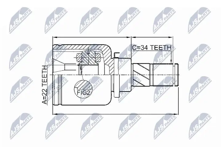 Фото 1 - Шарнир равных угловых скоростей NTY NPW-FR-051 Шарнир равных угловых скоростей NTY NPW-FR-051 (фото 1)