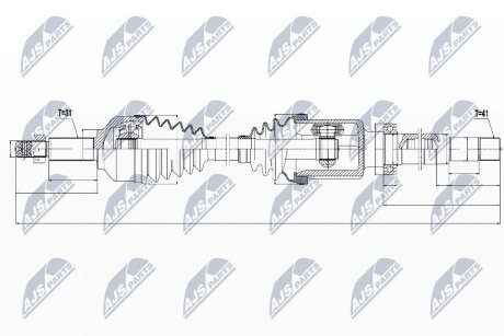 Піввісь NTY NPW-FR-074