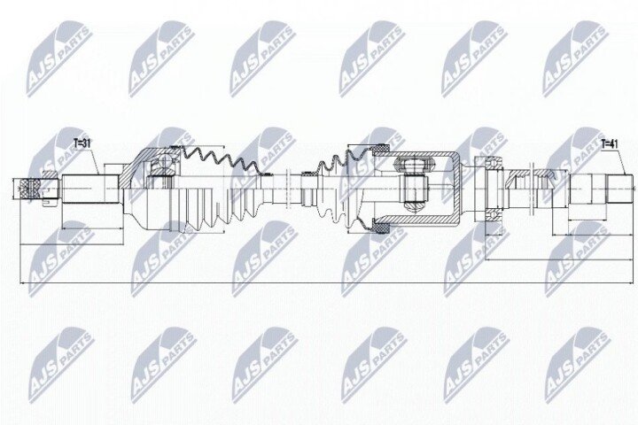 Полуось NTY NPW-FR-074 (фото 1)