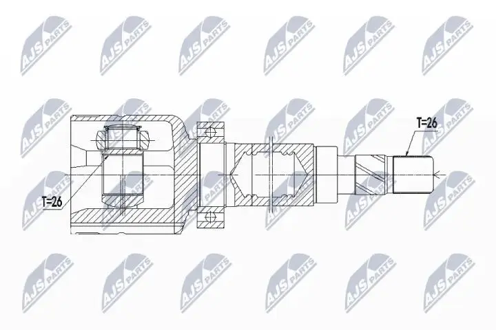 Фото 1 - Шарнир равных угловых скоростей NTY NPW-FR-083 Шарнир равных угловых скоростей NTY NPW-FR-083 (фото 1)